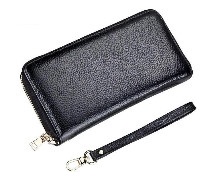 Кошелек женский SUNROZ Ladies Clutch кожа Черный (982895924)
