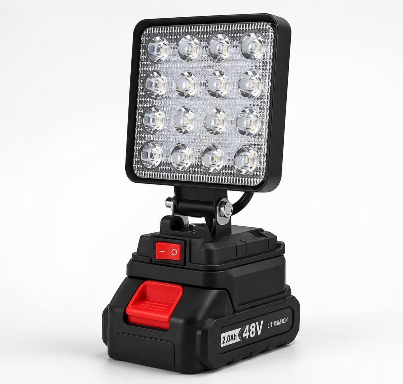 Прожектор 16 LED на аккумуляторе 48V 2 Ah с 2 USB-портами (97c4d786)