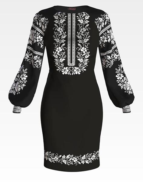 Заготовка для женского платья Сокальский цветок для вышивки бисером и нитками домотканое полотно Черный (ПЛ126дЧ) Заготовка для женского платья Сокальский цветок для вышивки бисером и нитками домотканое полотно Черный (ПЛ126дЧ)