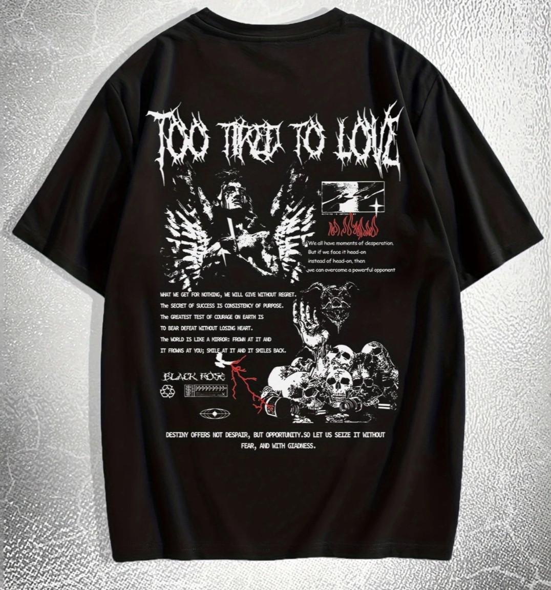 Футболка чоловіча з модним принтом 3XL Чорний (2541401828) - фото 8