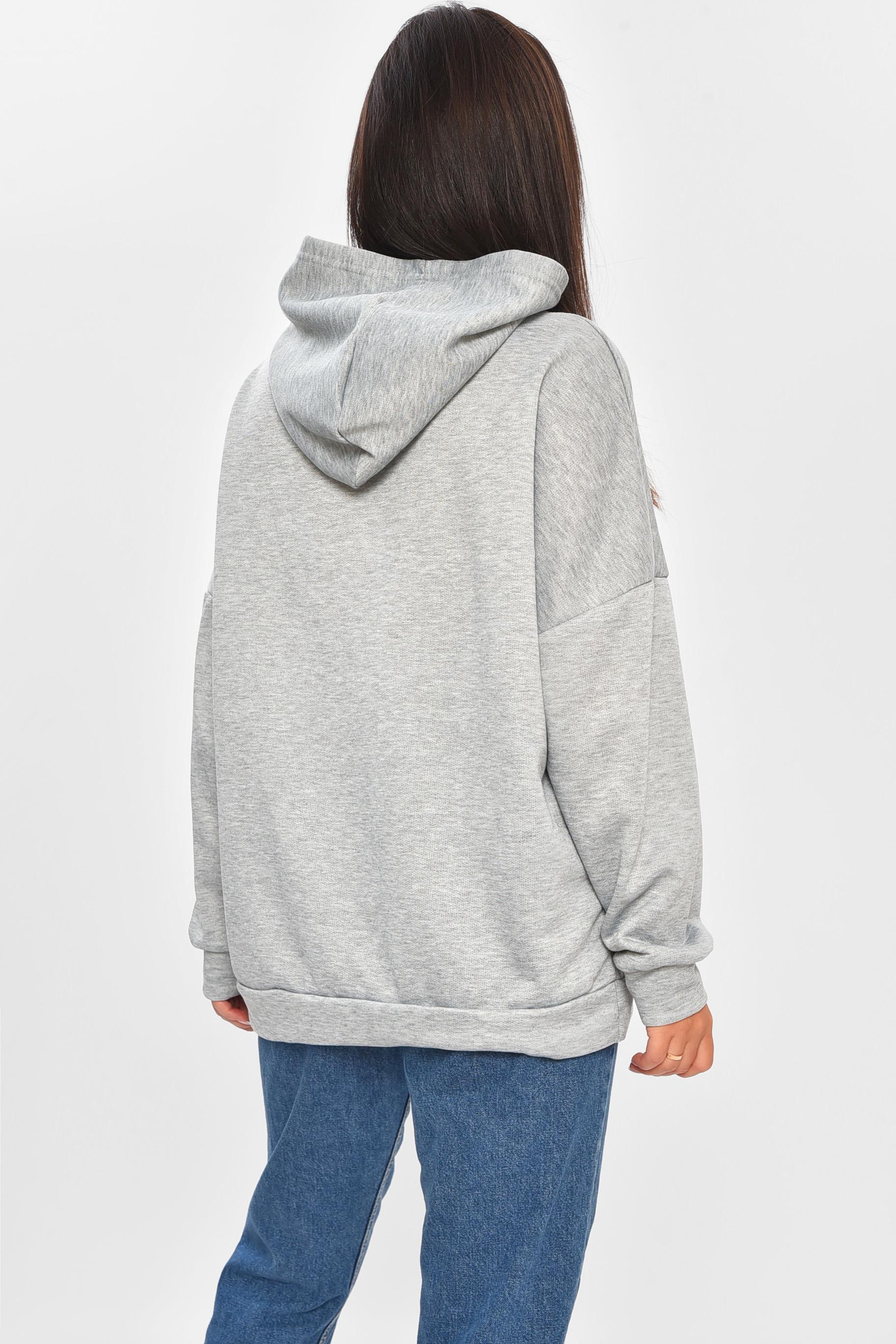 Худі жіноче 204432 однотонне S-L Сірий - фото 3 Худі жіноче 204432 однотонне S-L Сірий - фото 3