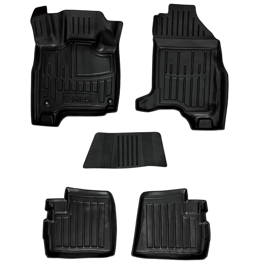 Коврики в салон SOVA-PL для Mitsubishi i-MiEV 2009-2021 резиновые 5 шт. Черный (28800534)