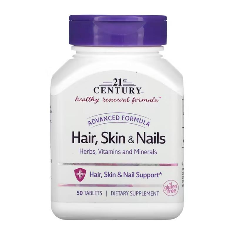 Вітаміни для волосся шкіри та нігтів 21st Century Hair Skin & Nails 50 капс. (11230-01)