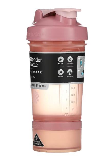 Шейкер спортивний Blender Bottle ProStak з 2 контейнерами 650 мл Rose/Pink (PS 22oz Rose_Pink) - фото 5