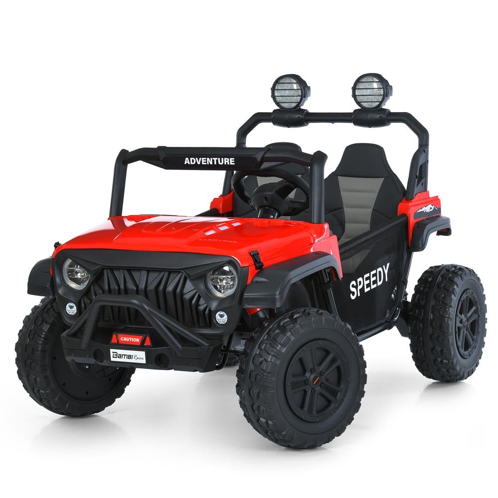 Детский электромобиль на аккумуляторе Джип Jeep M 6206 двухместный с пультом р/у для детей 3-8 лет Красный (2687493824)