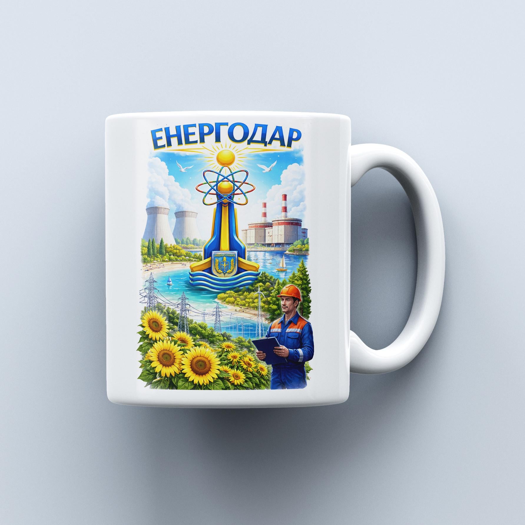 Чашка c символикой города Энергодар 330 мл (33968474)