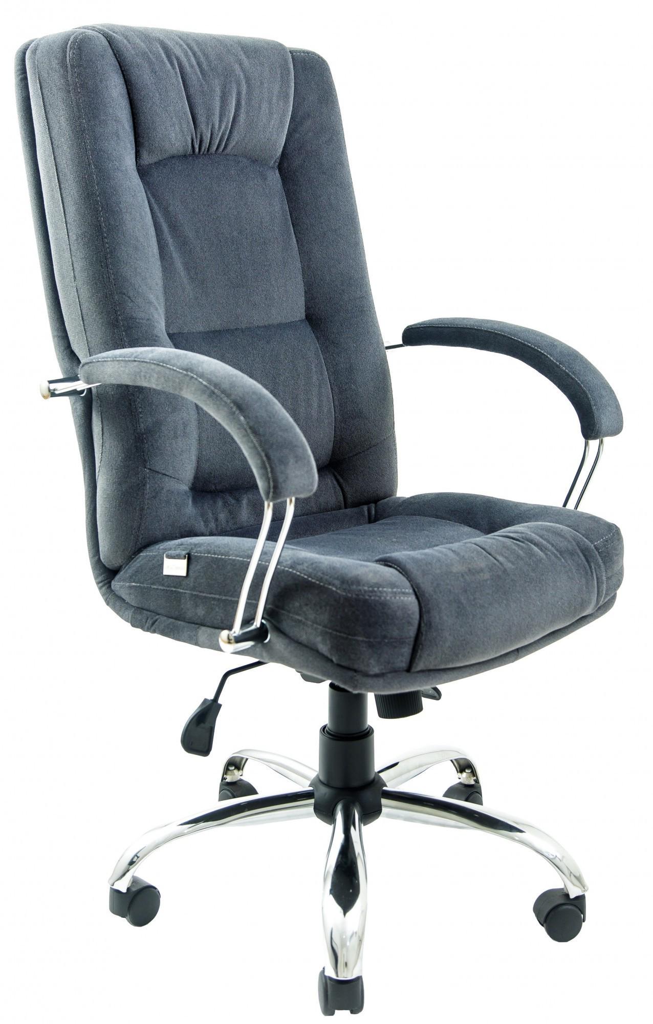 Крісло офісне комп'ютерне Alberto Місті Dark Grey Хром М2 AnyFix Темно-сірий - фото 1