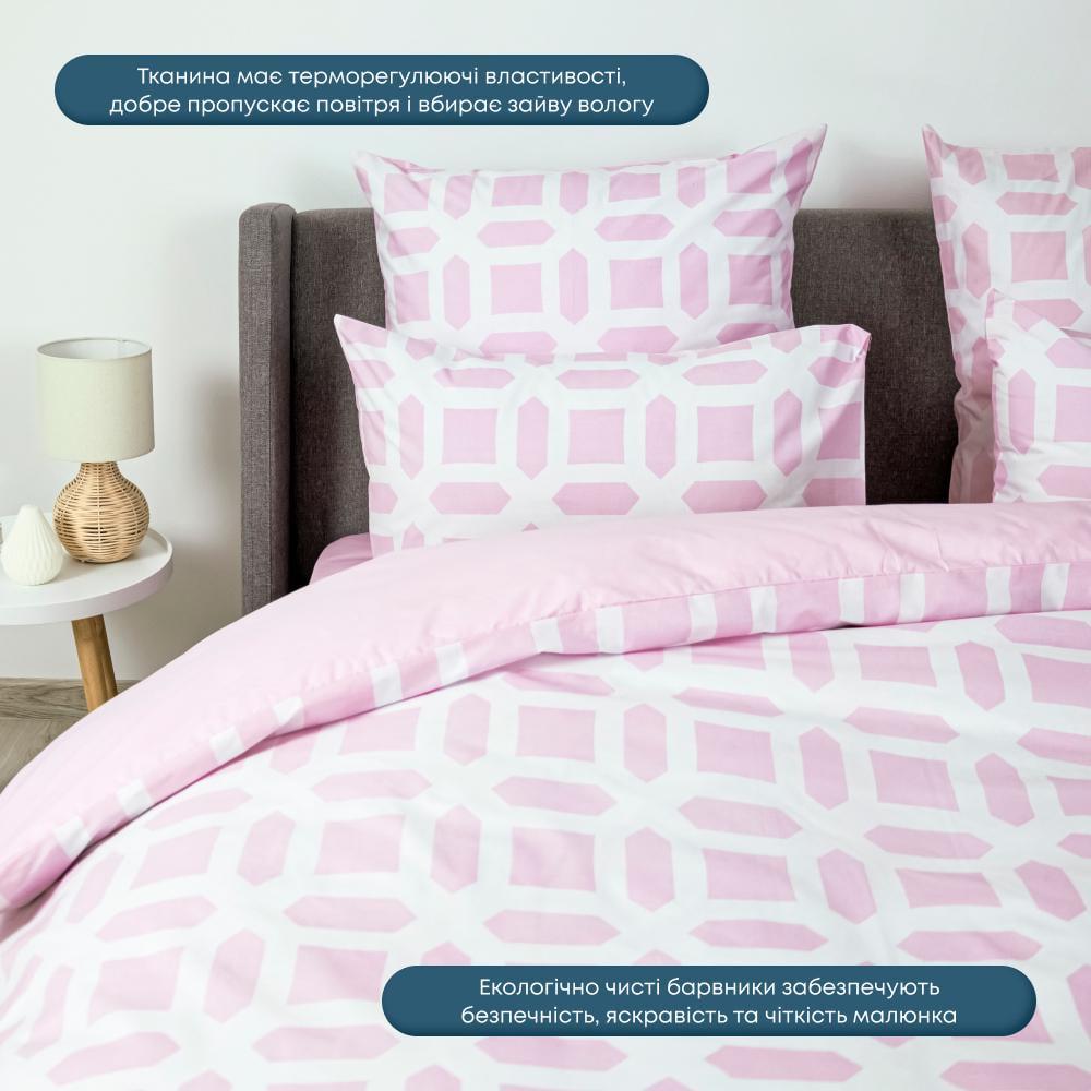 Комплект постельного белья ТЕП Happy Sleep Мечты двуспальный 175x210 см наволочки 2х50х70 см Розовый (18784) - фото 2