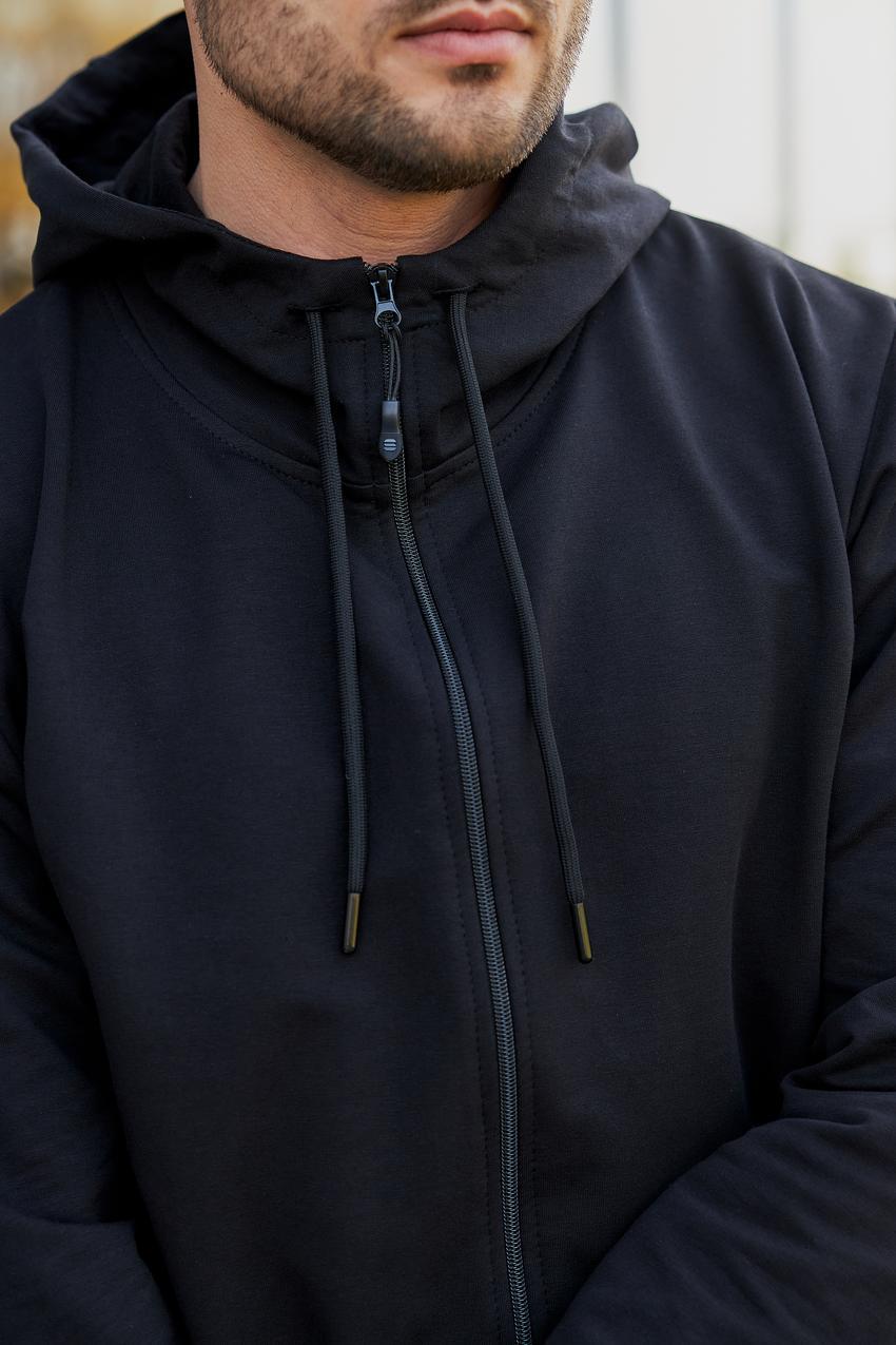 Мужской костюм М169.2 батал двухнитка XXL Черный (891-1-64) - фото 2 Мужской костюм М169.2 батал двухнитка XXL Черный (891-1-64) - фото 2