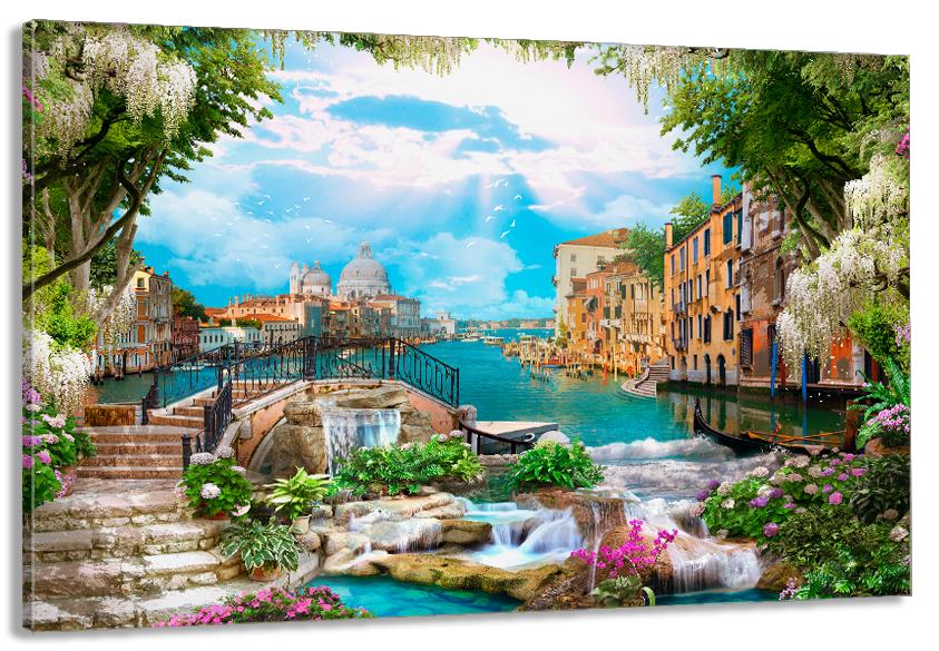 Картина на холсте в гостиную/спальню Венеция 80х160 см (MLP_288)