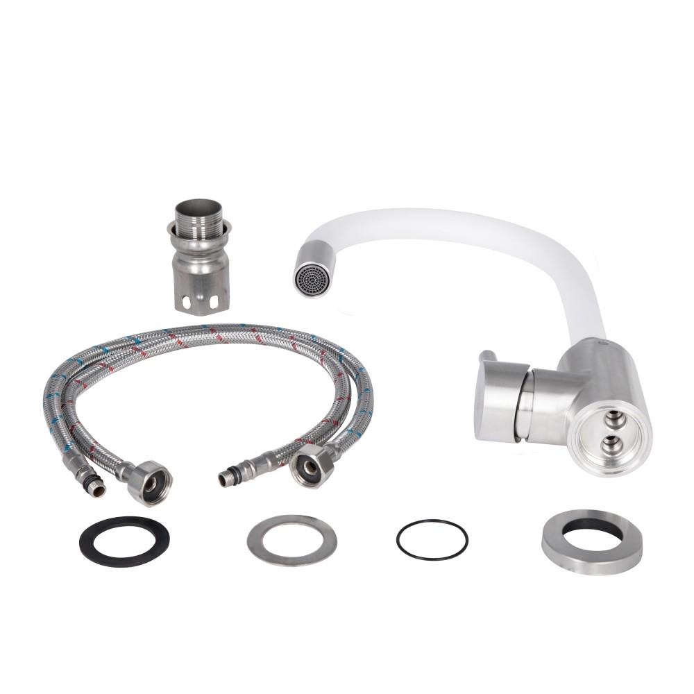 Змішувач для кухні гнучкий Continent GRO i15 Білий (28613715) - фото 7