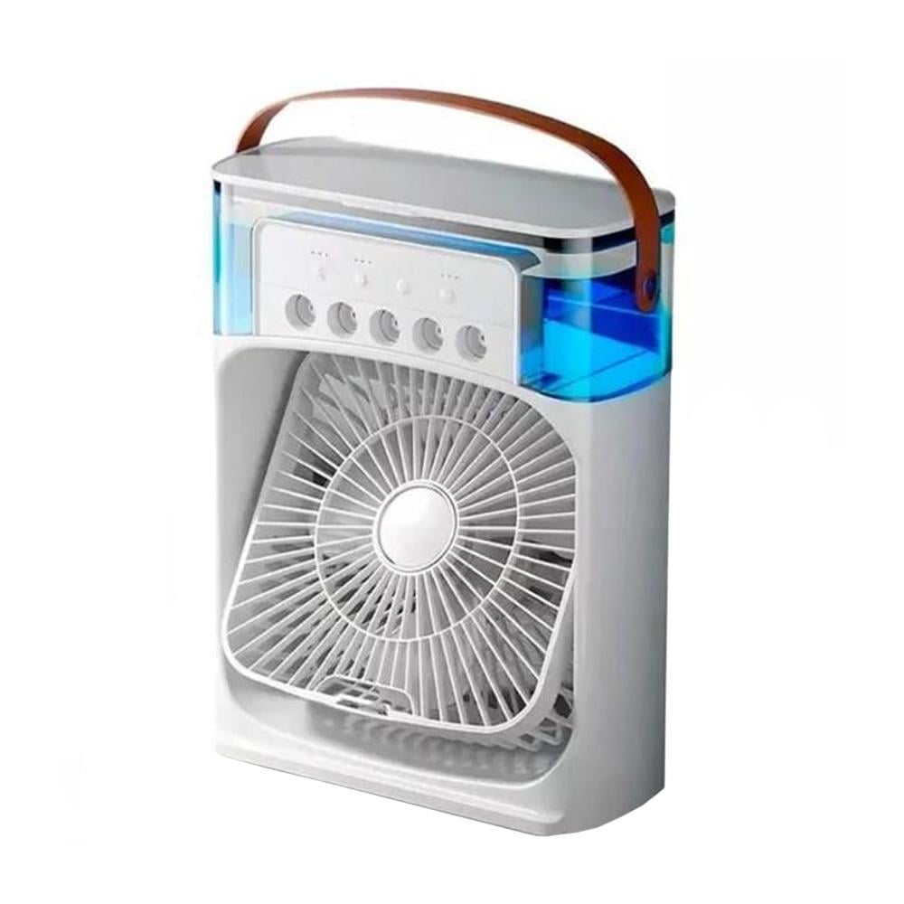 Вентилятор компактний Portable Fan PF-16 4в1 багатофункціональний з RGB-підсвіткою та зволожувачем Білий (SS-116)