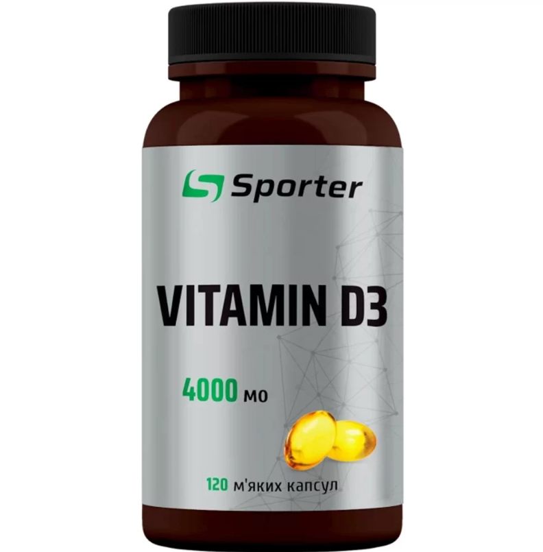 Витамины Sporter Vitamin D3 4000 ME 120 гелевых капсул