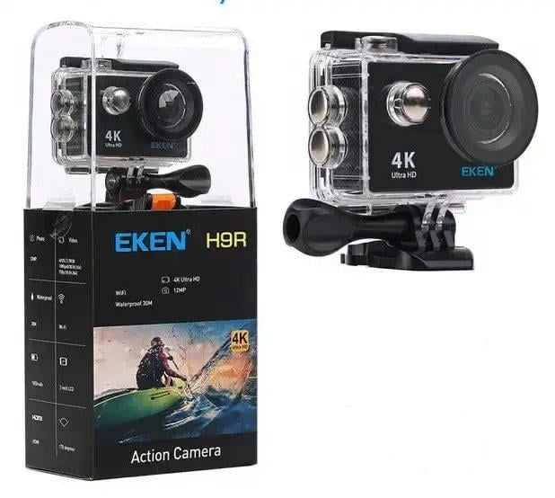 Экшн камера 4K 12Mp с аквабоксом WIFI и пульт EKEN H9R (AND A7+) - фото 3