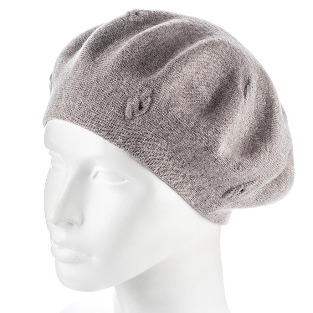 Берет Zolly ZH236 двойной шерстяной мелкой вязки Капучино (141364)