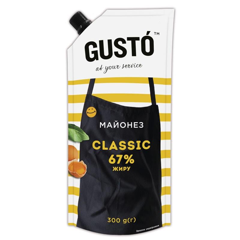 Майонез Gusto Classic 67% 300 г (4820015715531)