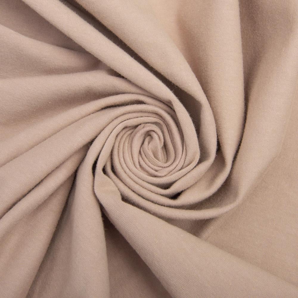 Ткань кулир с эластаном беж