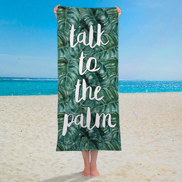 Полотенце Palm print towel 150x70 см Green (125546)
