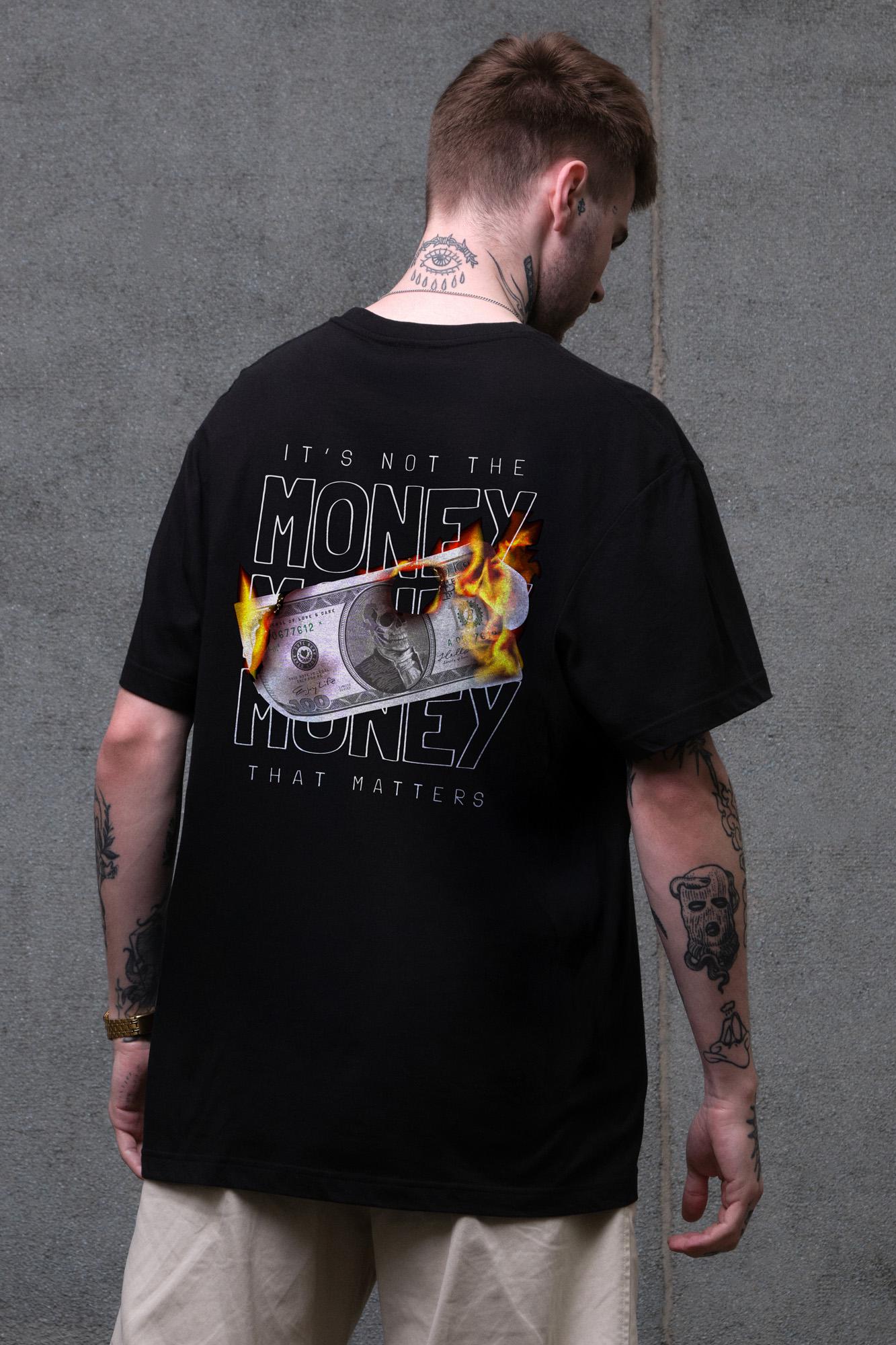 Футболка мужская Without с принтом Fire оверсайз L/XL Black (L8049490) Футболка мужская Without с принтом Fire оверсайз L/XL Black (L8049490)