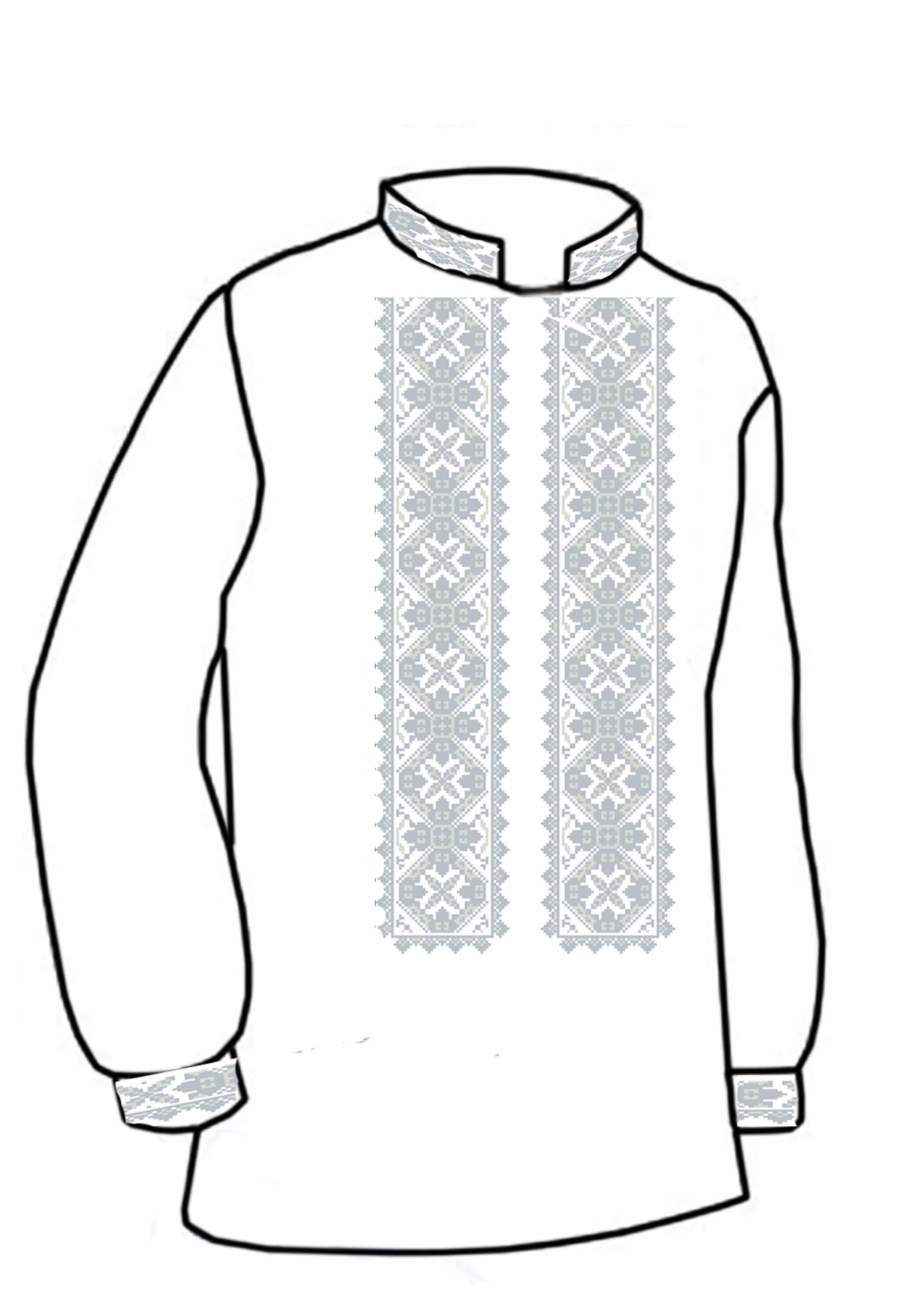 Заготовка для вишивки нитками або бісером сорочка СЧ-20 домоткане полотно Заготовка для вишивки нитками або бісером сорочка СЧ-20 домоткане полотно