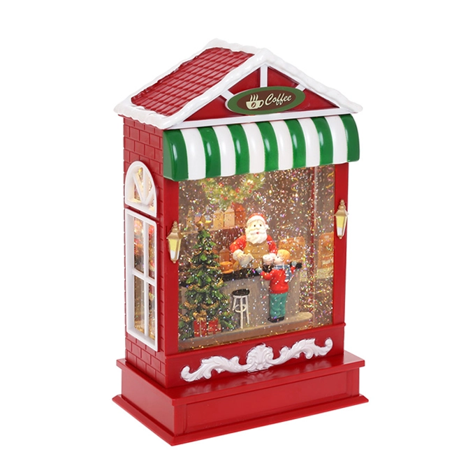 Новогодняя декорация Магазин Санты с подсветкой 25 см (919-024)