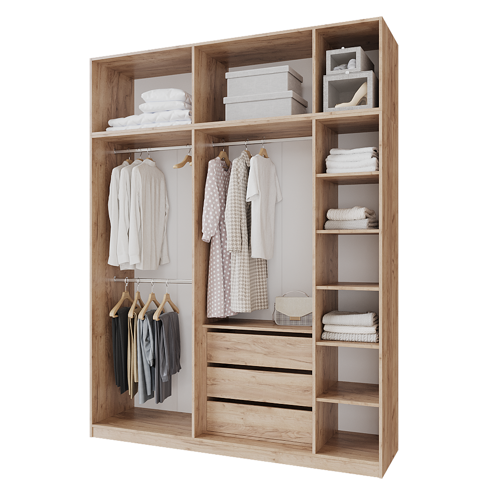 Шафа розпашна з тумбою та антресолью Меблітренд Чиназес Чита-2000.5 2000х500х2550 мм Дуб крафт золотий/Білий (27707453) - фото 2 Шафа розпашна з тумбою та антресолью Меблітренд Чиназес Чита-2000.5 2000х500х2550 мм Дуб крафт золотий/Білий (27707453) - фото 2