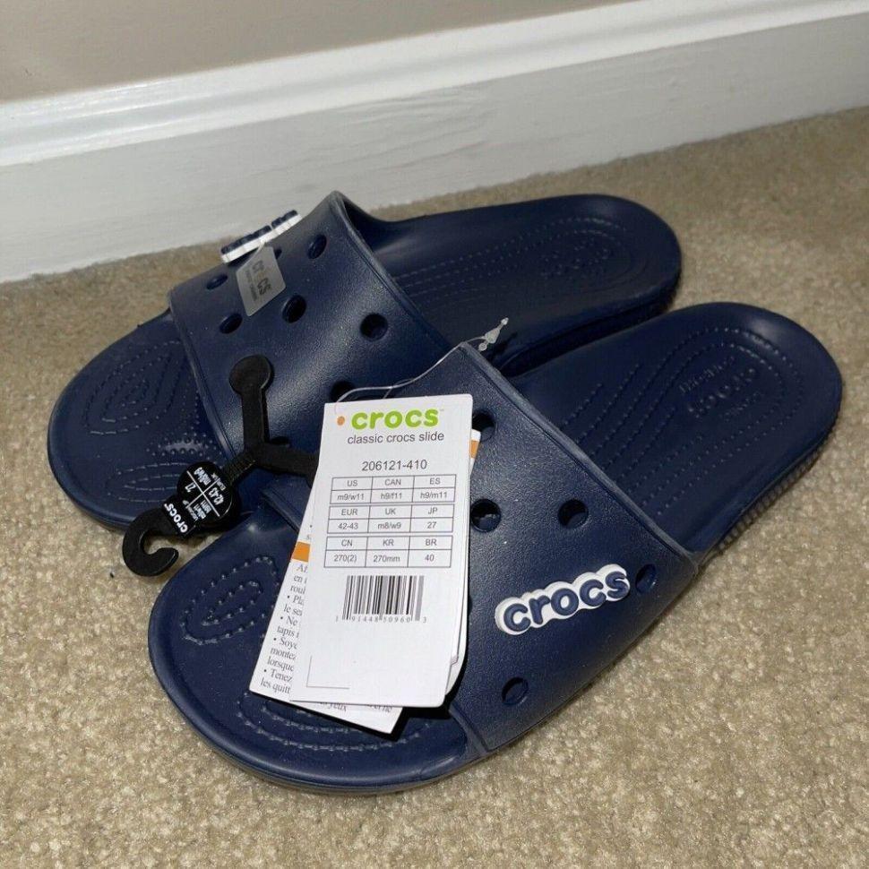 В'єтнамки чоловічі Crocs Classic Slide р. 38-39 Синій (15147) - фото 8 В'єтнамки чоловічі Crocs Classic Slide р. 38-39 Синій (15147) - фото 8