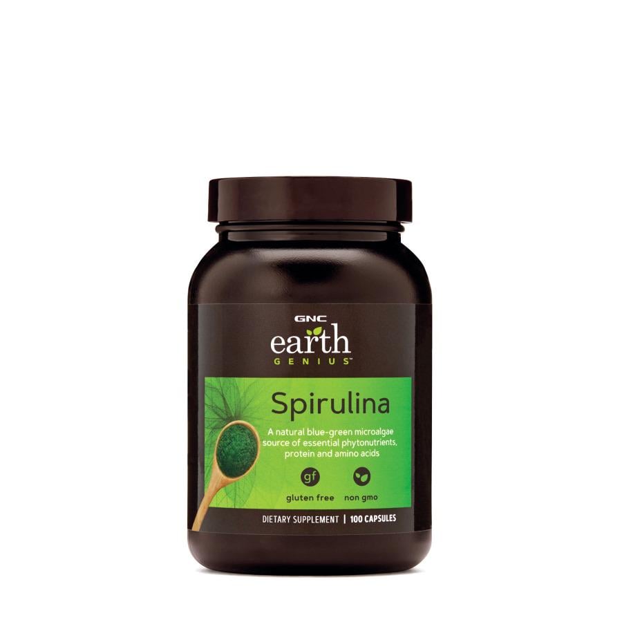 Натуральна добавка GNC Earth Genius Spirulina 100 капс. (6784)