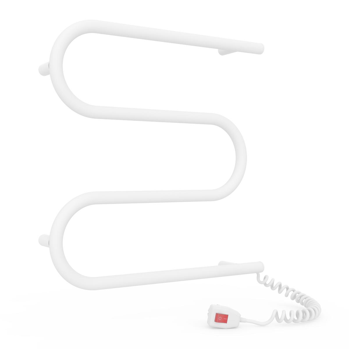 Полотенцесушитель электрический Laris Зебра ЧФ3 стальная 500х500 мм с правым подключением Белый (132-127-75201020)