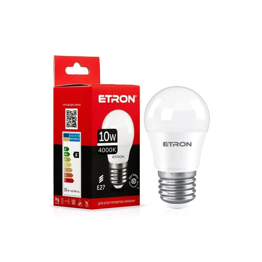 Лампа LED ETRON 10W G45 4000K E27 Light