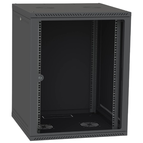 Серверный шкаф телекоммуникационный IPCOM СН-18U 600х600 мм со стеклом IP20 Black (36521993)