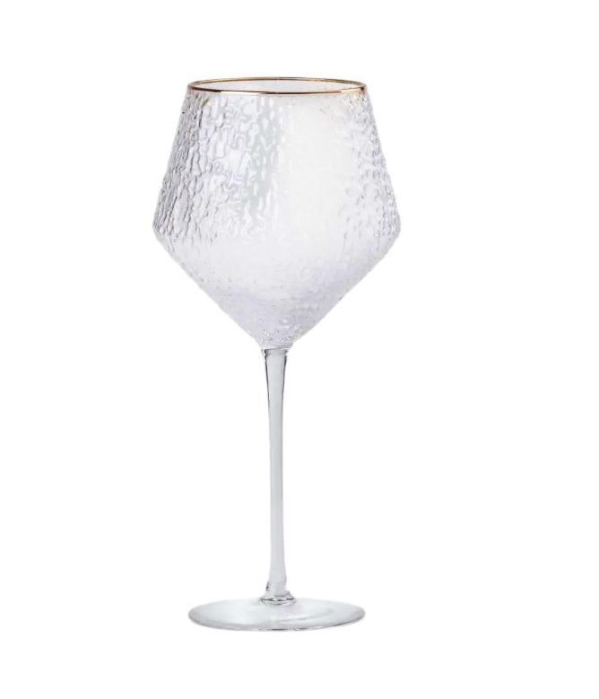 Набір келихів для вина Stunning 6 шт. по 600 мл Прозорий/Золотий - фото 2