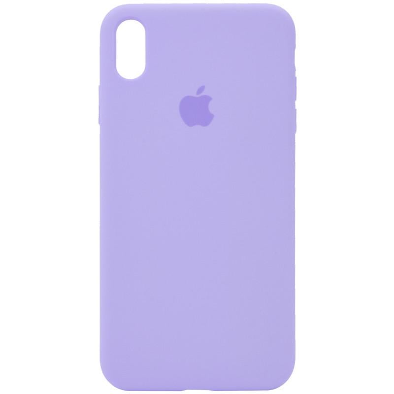 Протиударний чохол Silicone Case Full Protective (AA) для Apple iPhone X (5.8") / XS (5.8") Бузковий / Dasheen