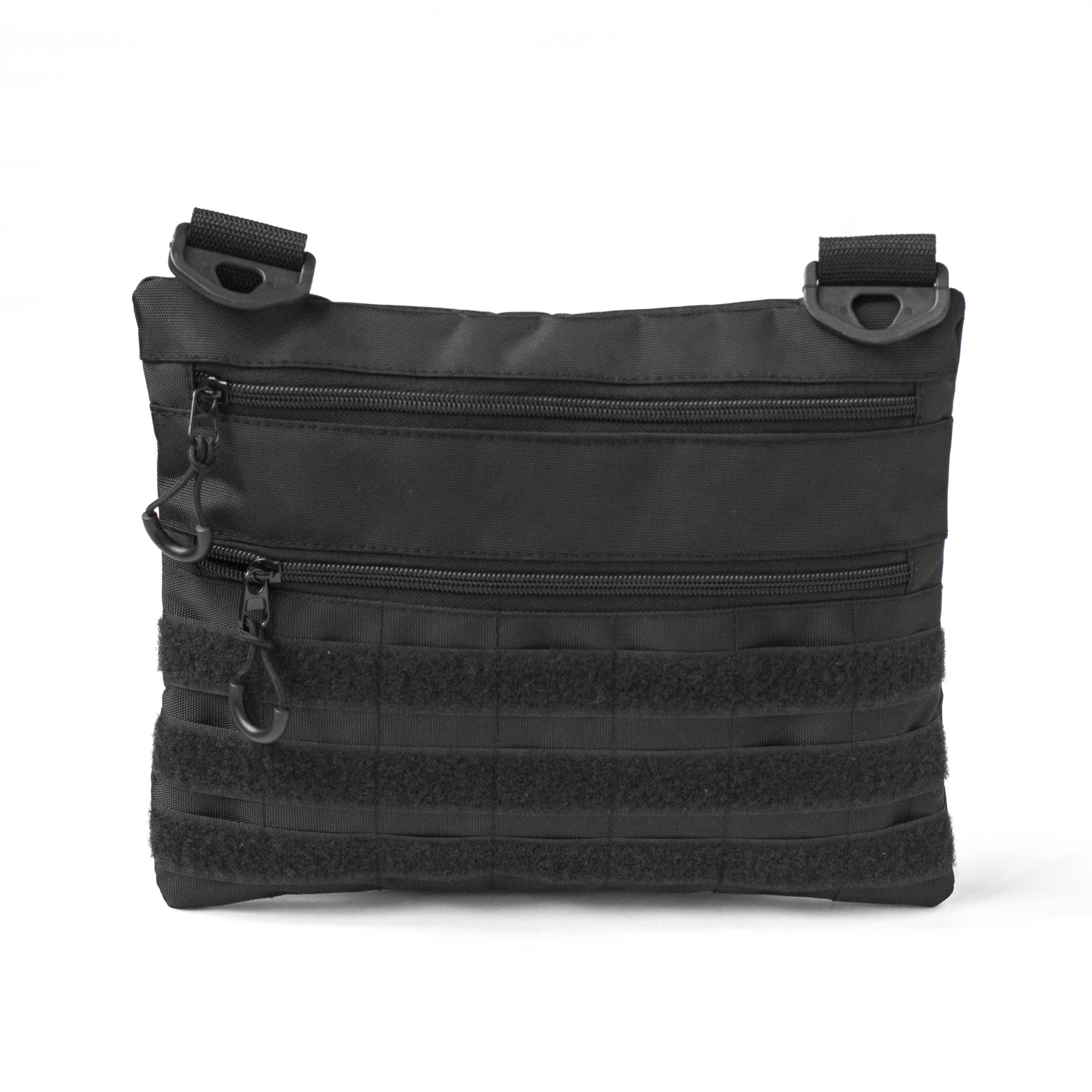 Сумка через плечо Slim META тканевая из оксфорда 1000Д с системой MOLLE и Velcro-панелью 28х22х3 см Black (33664674)