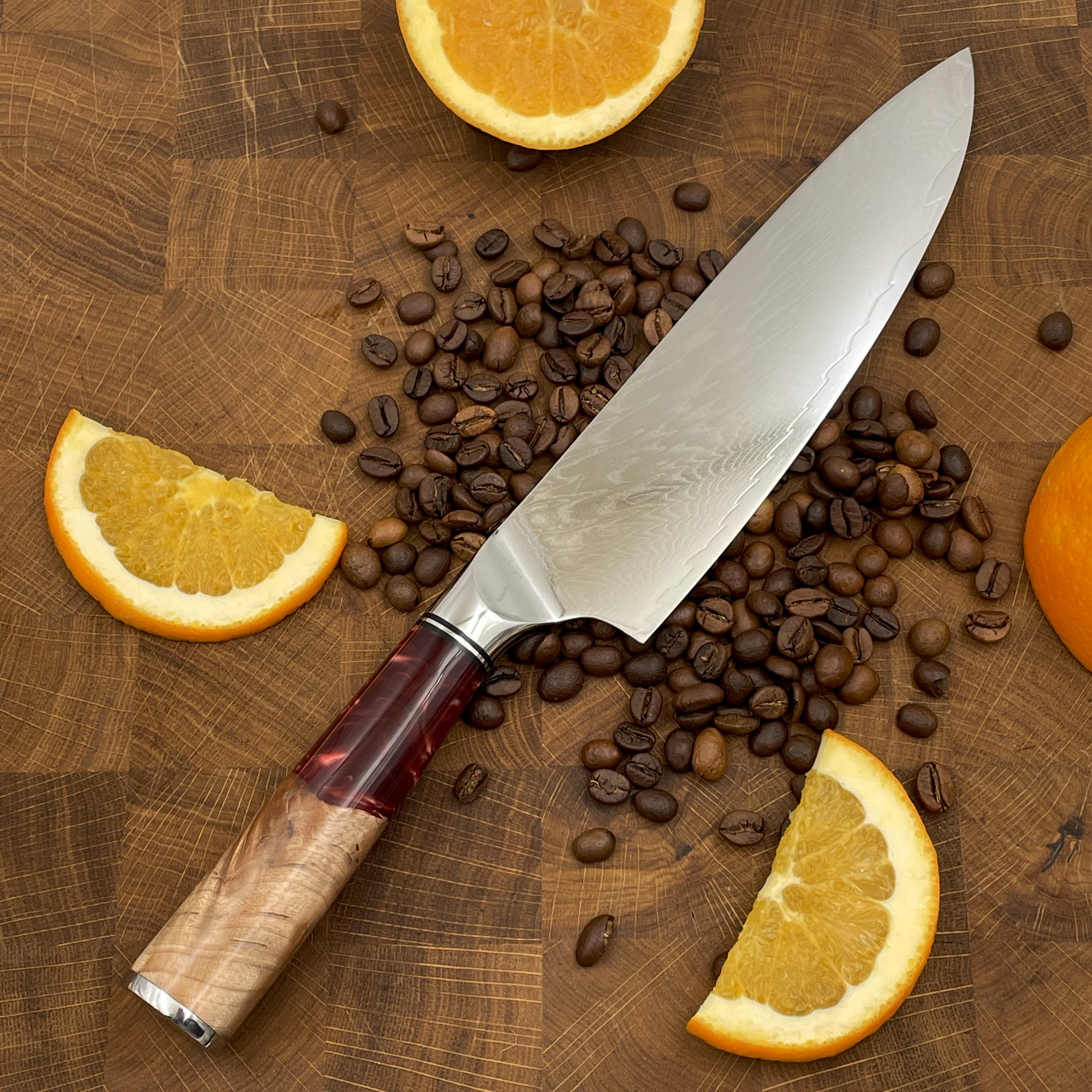 Ніж кухонний Шеф VG-10 Red Brown (30219163) - фото 4