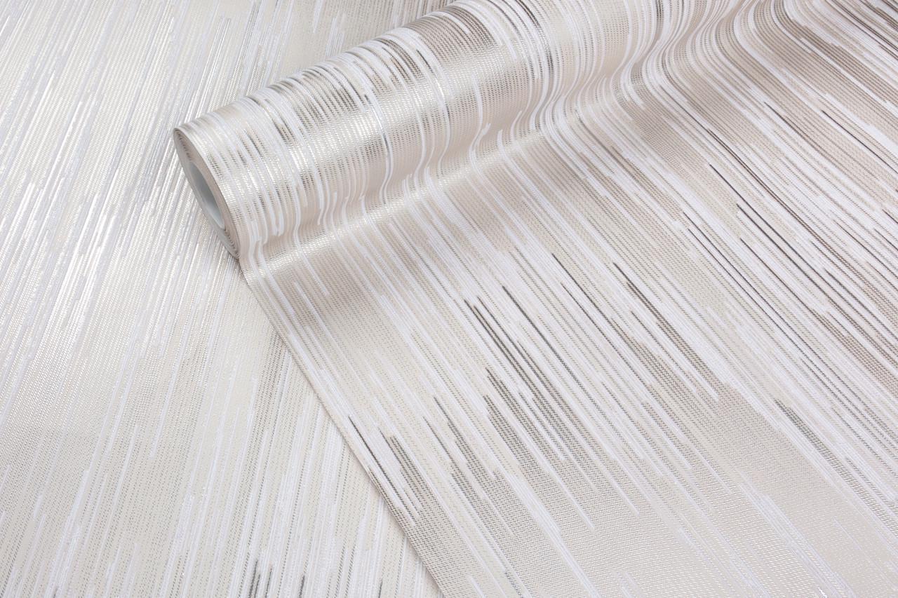 Обои флизелиновые LS Vinil Rains ДХС-1587 Противень вспененный винил 1,06х10,05 м Серебристо-бежевый