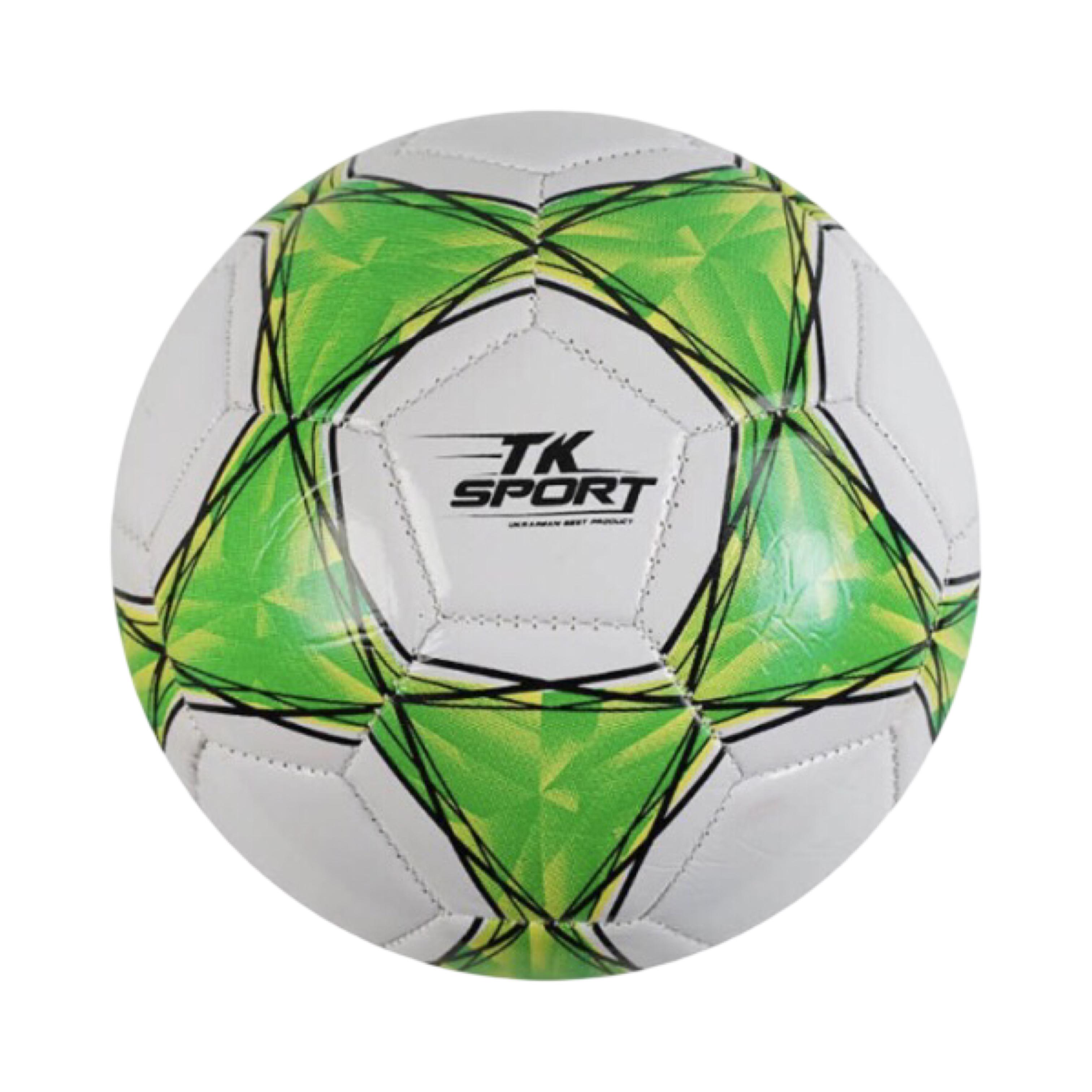 Футбольный мяч TK Sport №5 PVC 300-310 г резиновая камера Зеленый (C 62388-2)