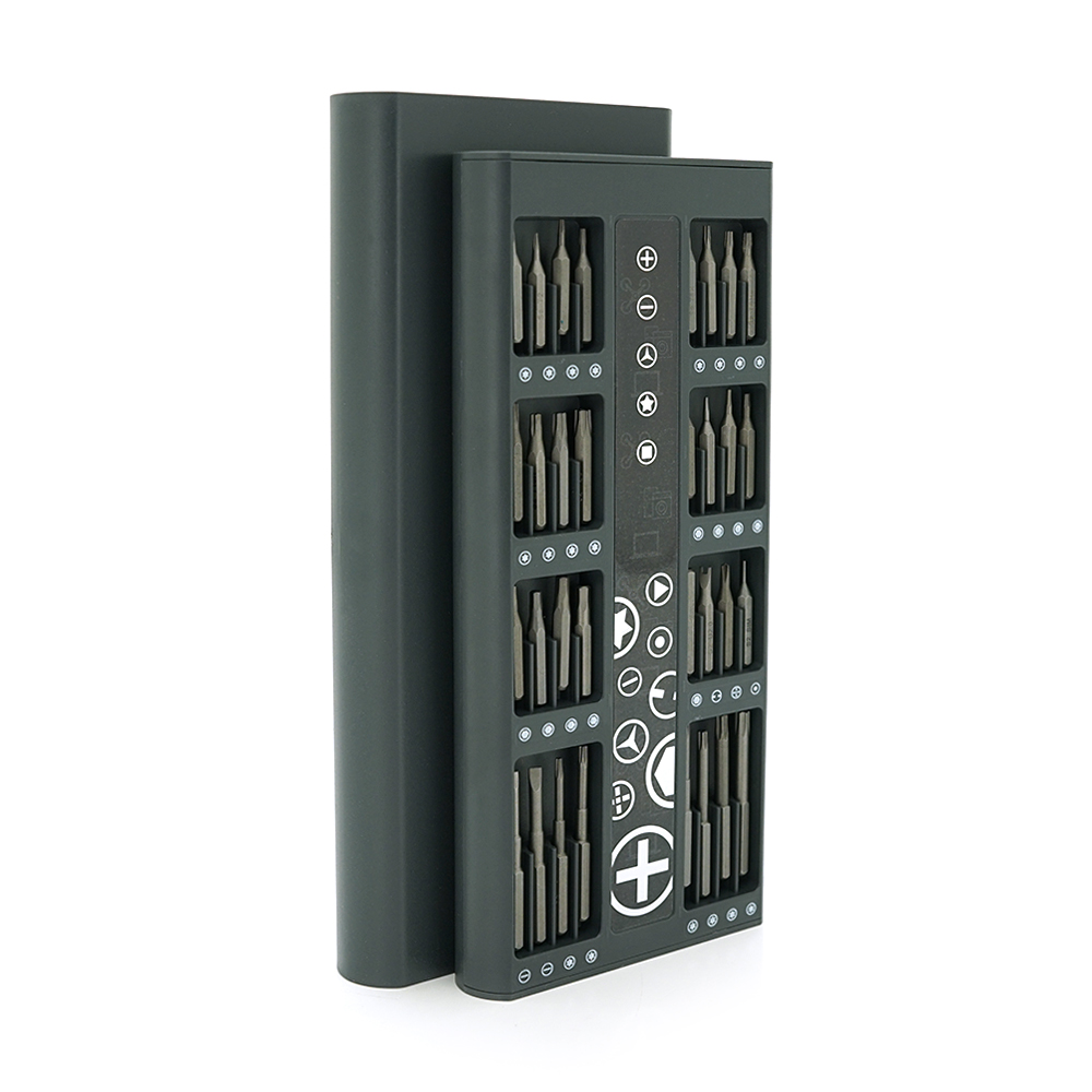 Набір електрична викрутка з бітами 66-in-1 T3 магнітні алюміній довжина тримача 180 мм (YUT_V7419) - фото 3