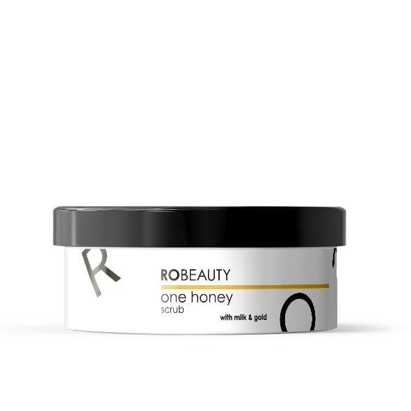 Медовый скраб для тела OneHoney RoBeauty с золотой сияющей пудрой 250 мл (RoBy00019)