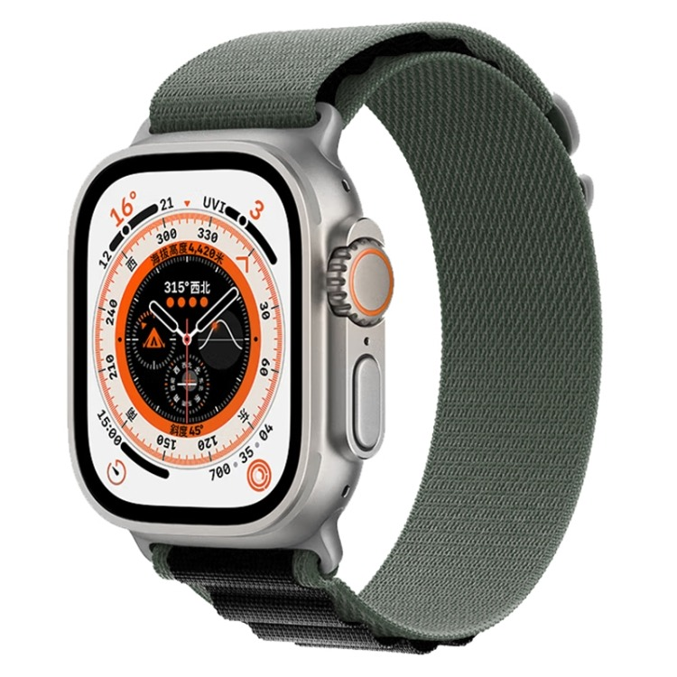 Ремешок тканевый Alpine Loop для Apple Watch 38/40/41 мм series SE/8/7/6/5/4/3/2/1 Military/Green Black (212-00546) - фото 2