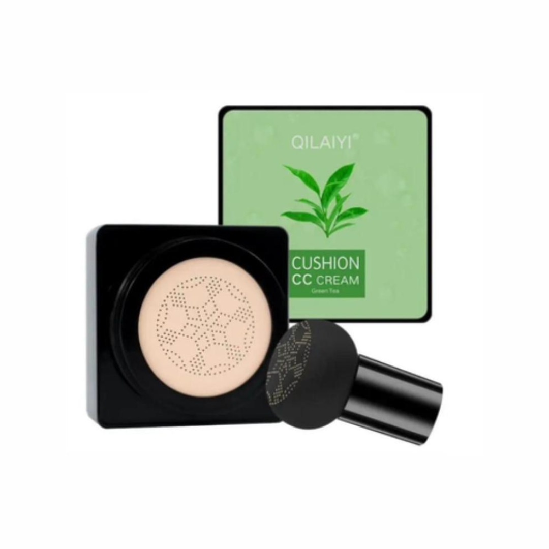 Кушон для лица с экстрактом чайного дерева Qilaiyi Green Tea Cushion CC Cream 03-Бежевый насыщенный 15 мл (27302817)