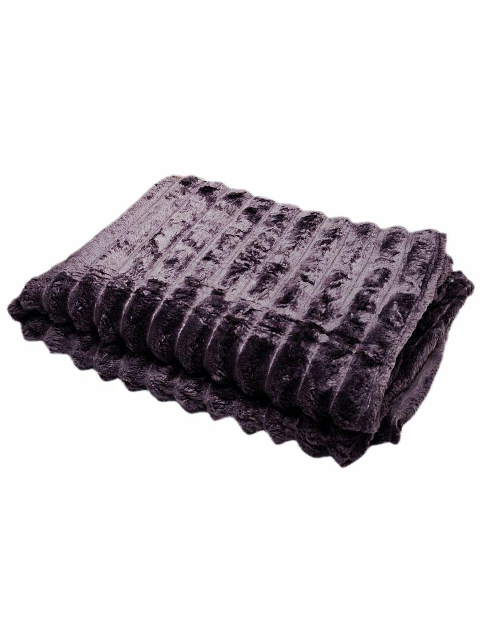 Плед флисовый Шарпей 150x200 см Баклажан (1706) - фото 1