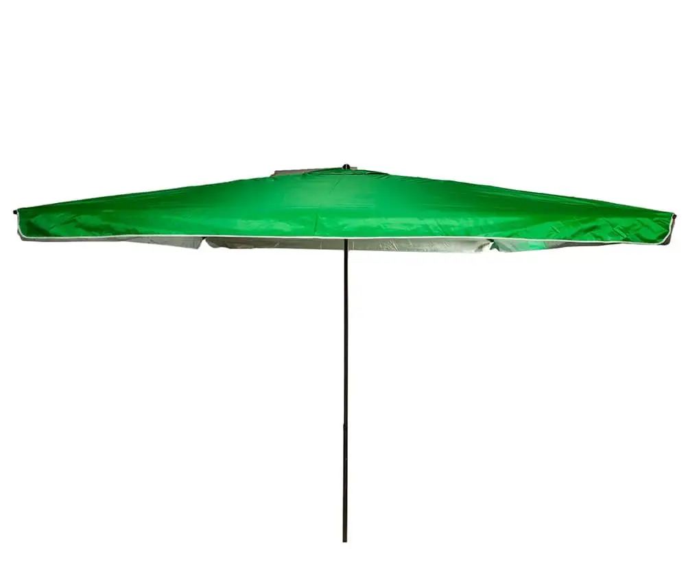Зонтик торговый из нейлона и металлическими спицами D 3х3 м Зеленый (zo33greenkm)