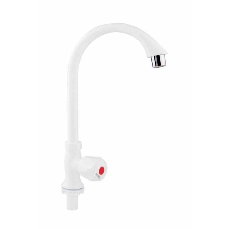 Змішувач для мийки Brinex BW 269 однокран Білий (BRINBW269)