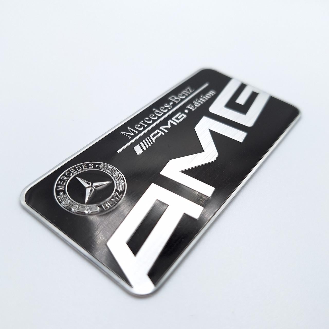Эмблема алюминиевая AMG Edition Mercedes Benz 8,9х4,2 см Черный (2266387162)