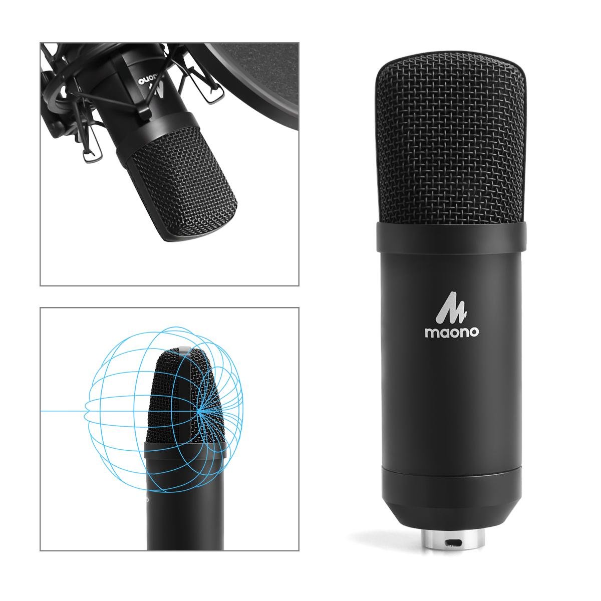 ᐉ Студийный конденсаторный USB микрофон Maono AU-A04 Black • Купить в ...