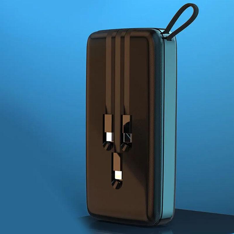 Зовнішній акумулятор Lenyes PX268 20000 Mah 2 USB перехідники micro-USB/Type-C/Lightning - фото 2