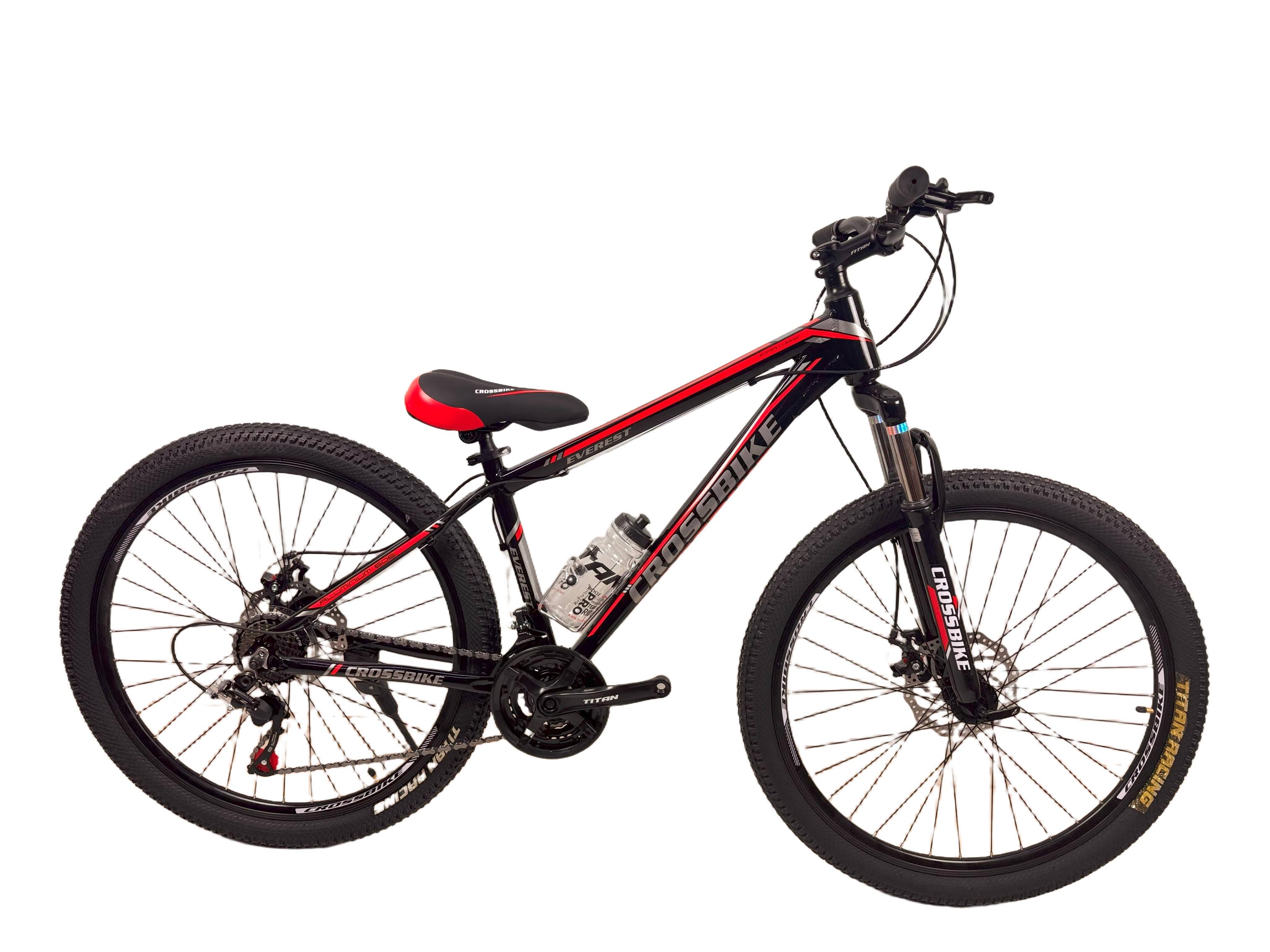 Велосипед CrossBike Everest 27,5" 15" Черно-красный - фото 1 Велосипед CrossBike Everest 27,5" 15" Черно-красный - фото 1
