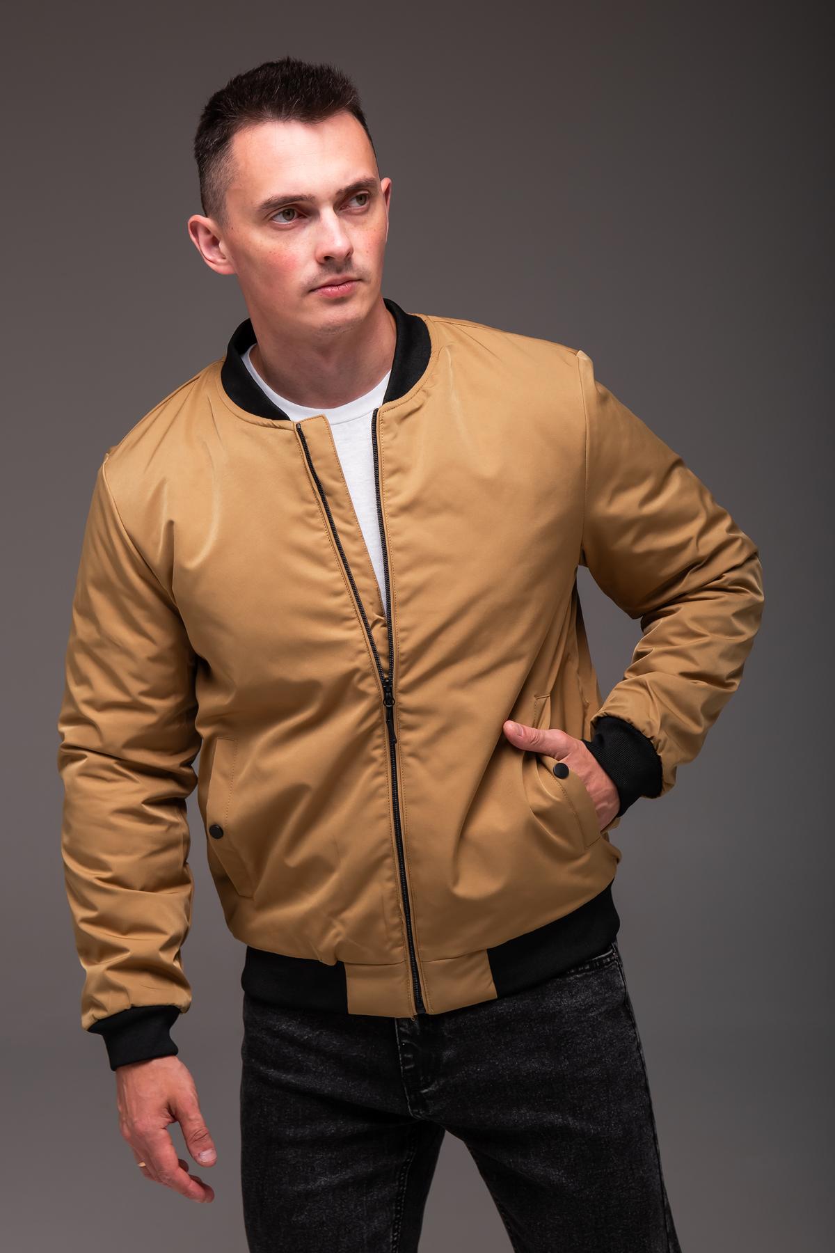 Бомбер мужской весенне-осенний утепленный 3XL Койот (2407/1/4) - фото 9