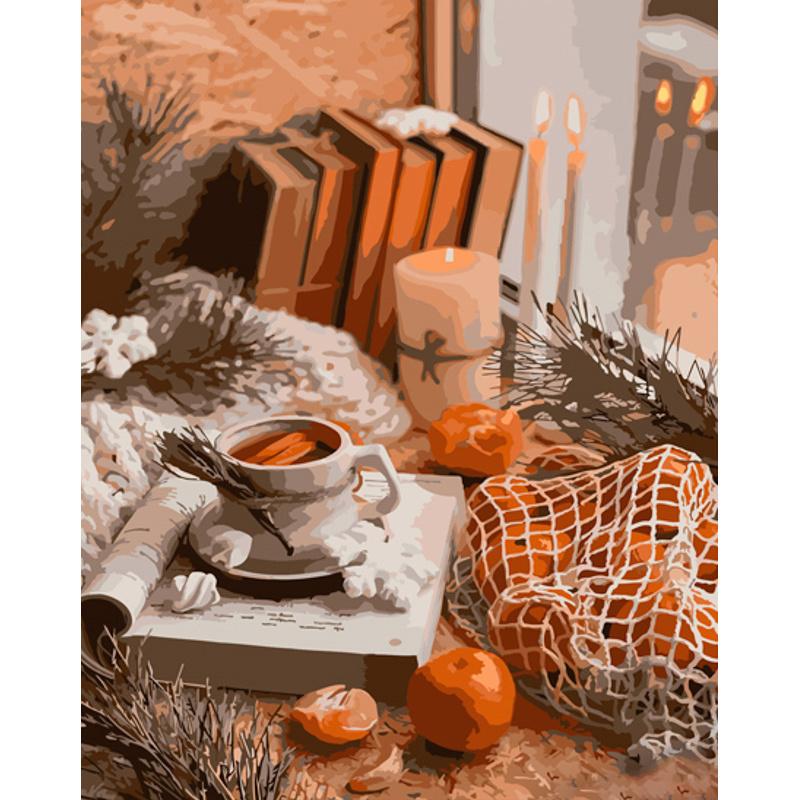 Картина за номерами Strateg Преміум Новорічний натюрморт 40x50 см (GS826) Картина за номерами Strateg Преміум Новорічний натюрморт 40x50 см (GS826)